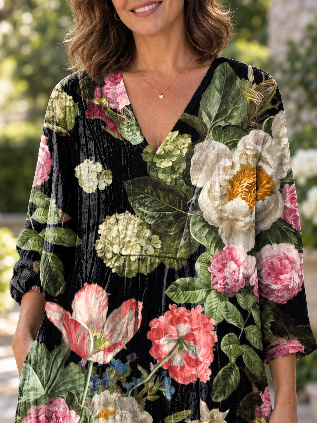 Margaux | Vintage Lovely Floral Art Dress Image