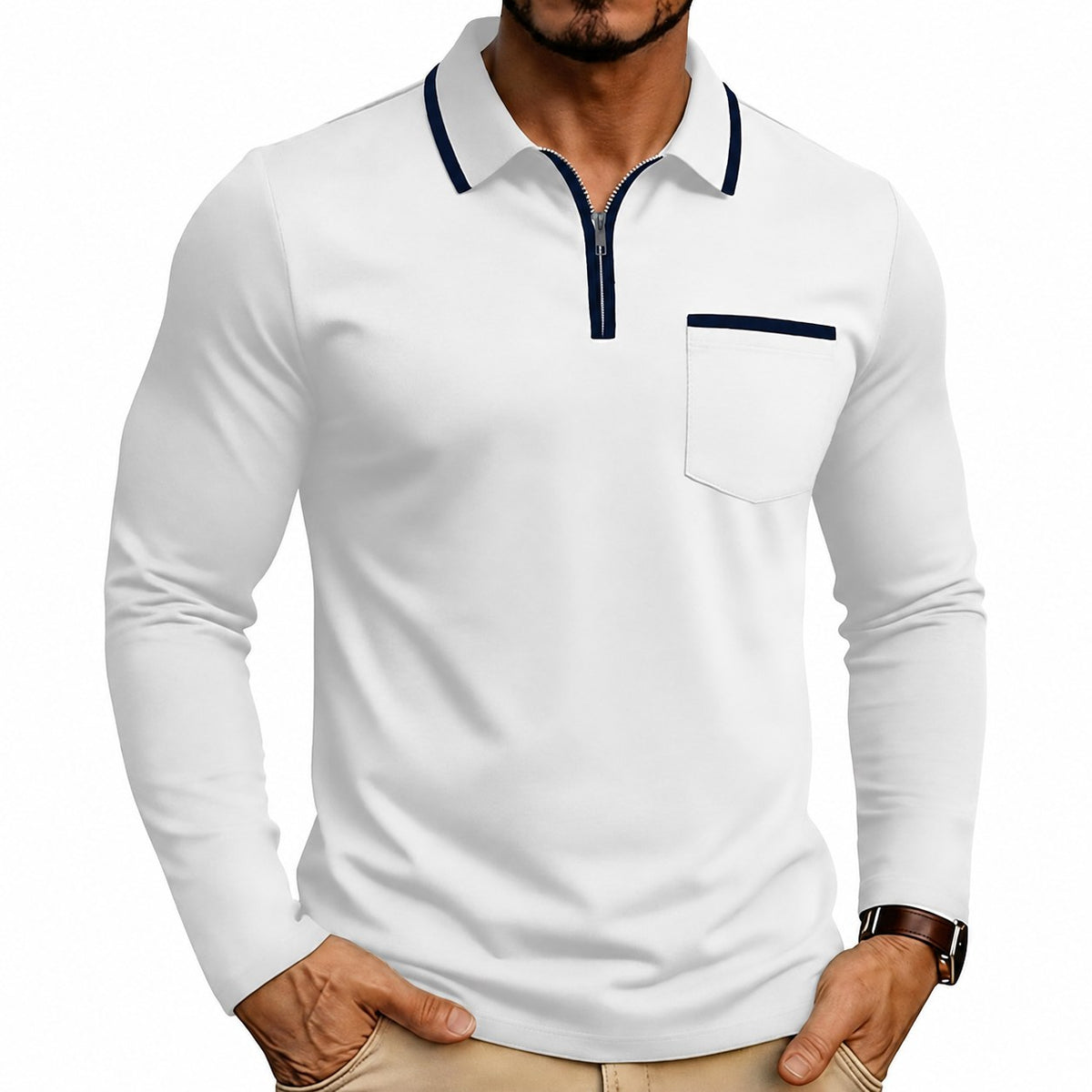 Maurice | Refined Quarter-Zip Polo Shirt