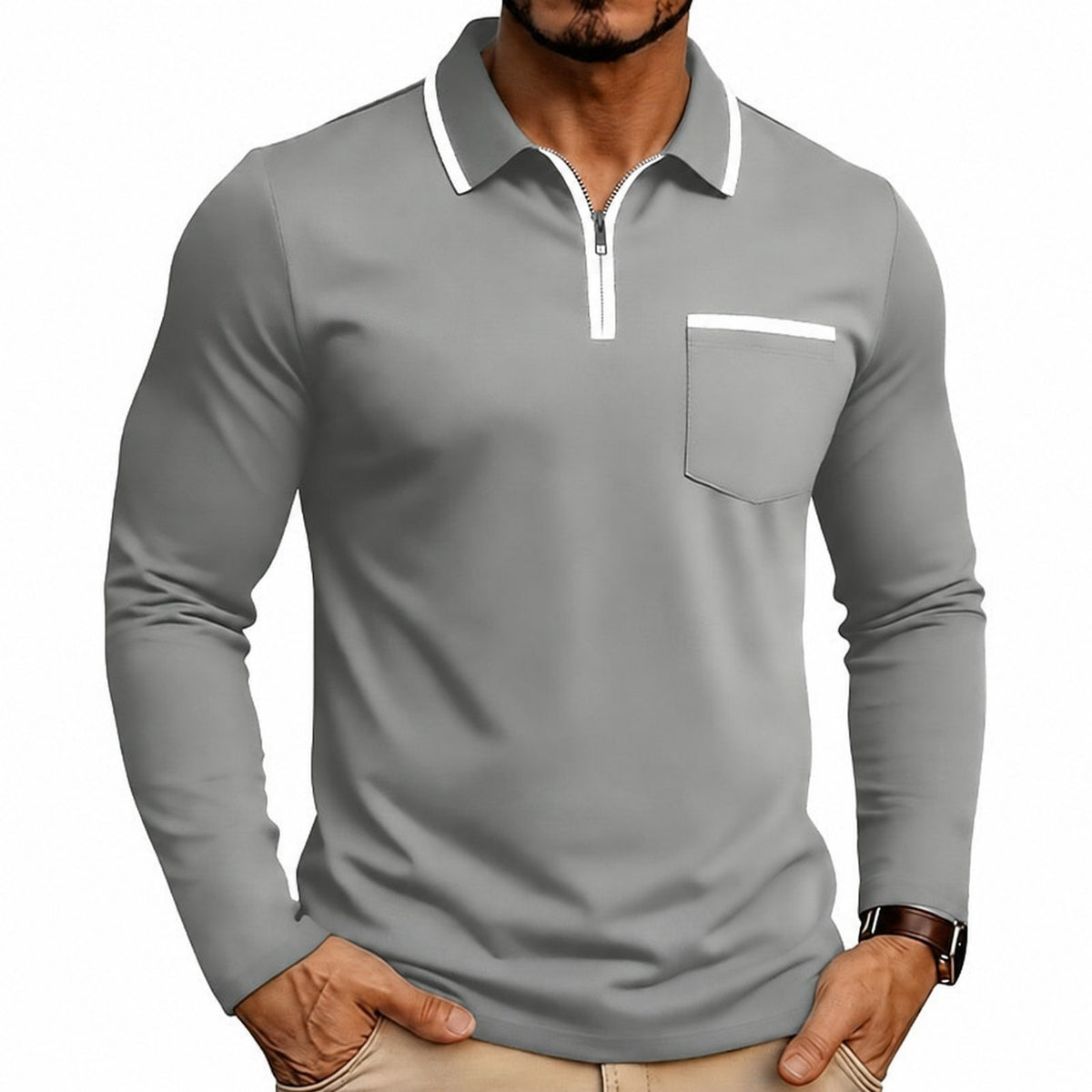 Maurice | Refined Quarter-Zip Polo Shirt