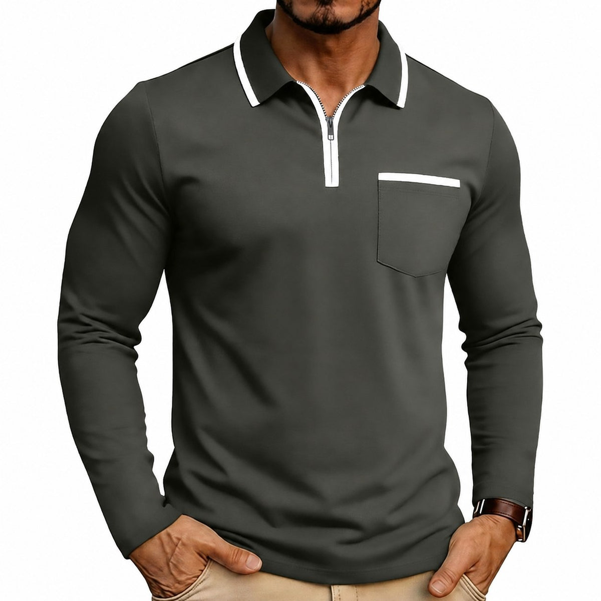 Maurice | Refined Quarter-Zip Polo Shirt