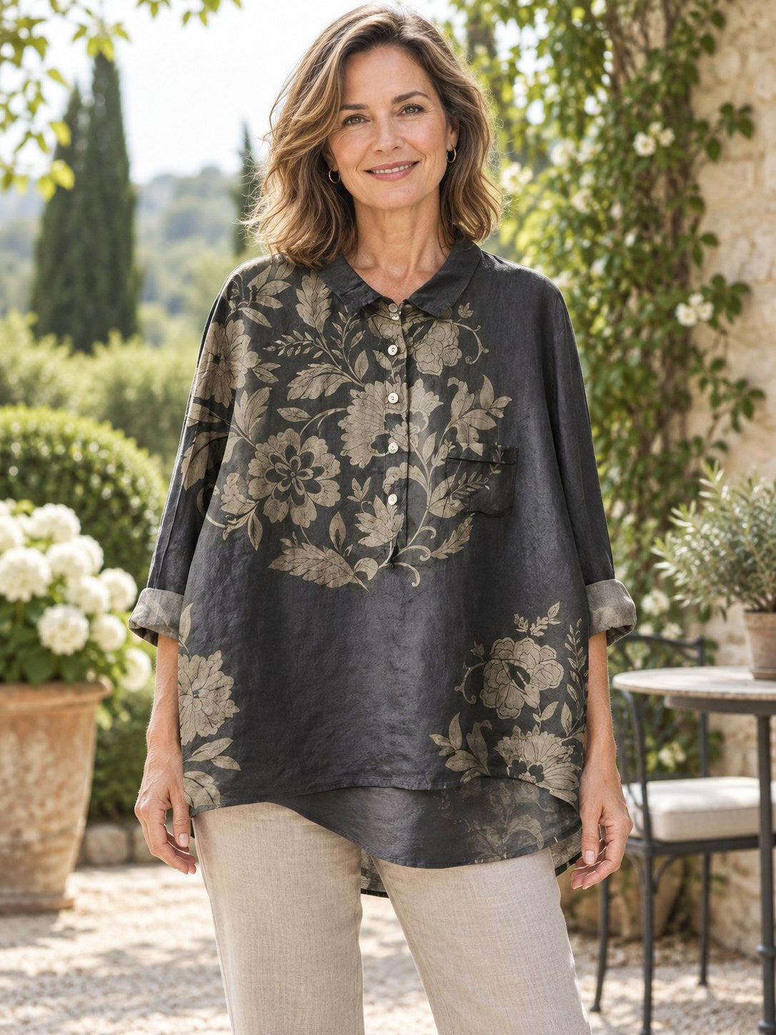 Meagan | Timeless Vintage Floral Blouse Image