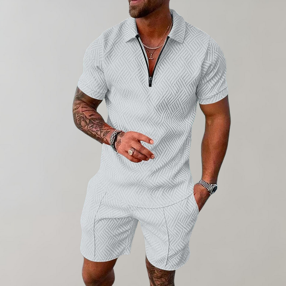 Dylan | Stylish Casual Polo Shirt and Shorts Set Image
