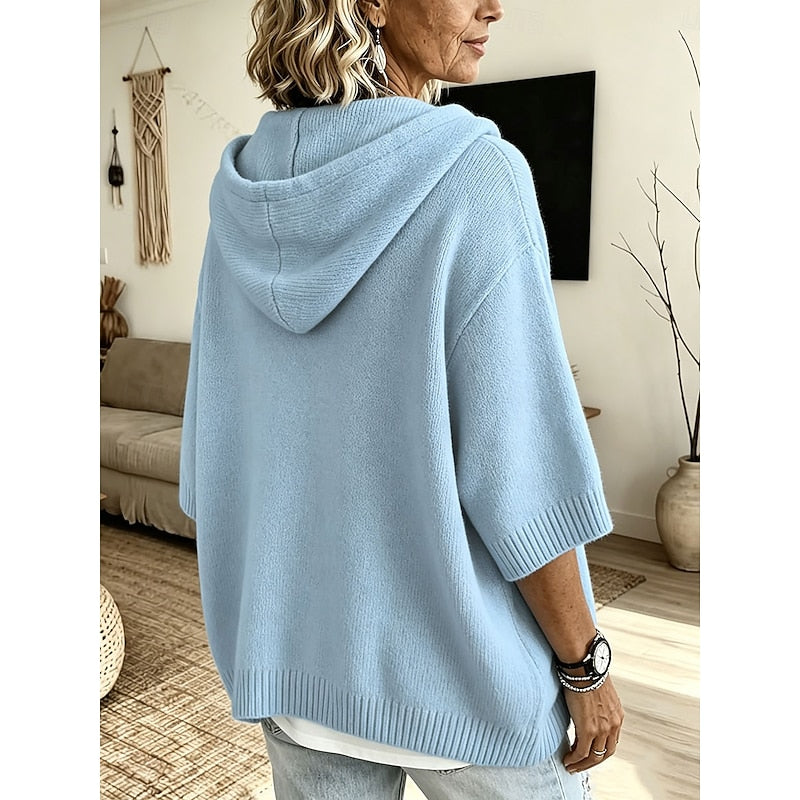Brooklyn | Relaxed Hooded Knit Sweater Image