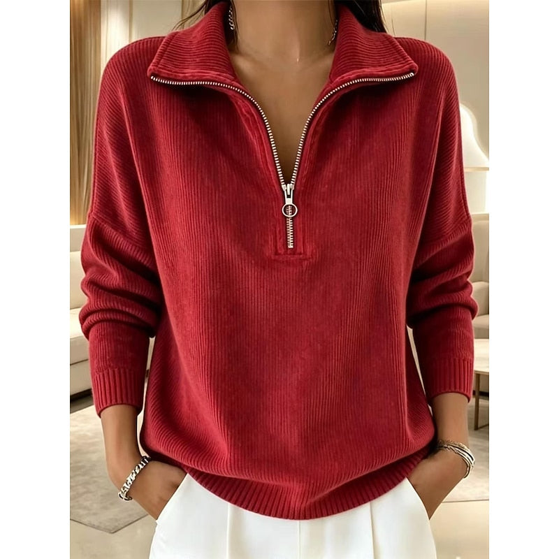 Georgina | Quarter-Zip Collared Pullover Image