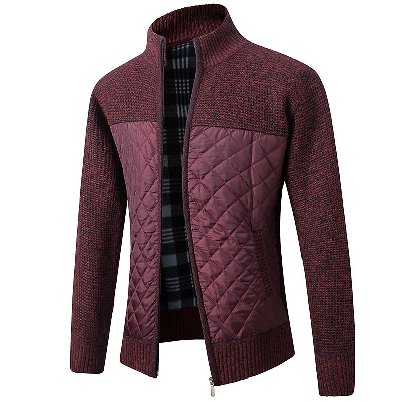 Nicholas | Zip-Up Stand Collar Cardigan Image