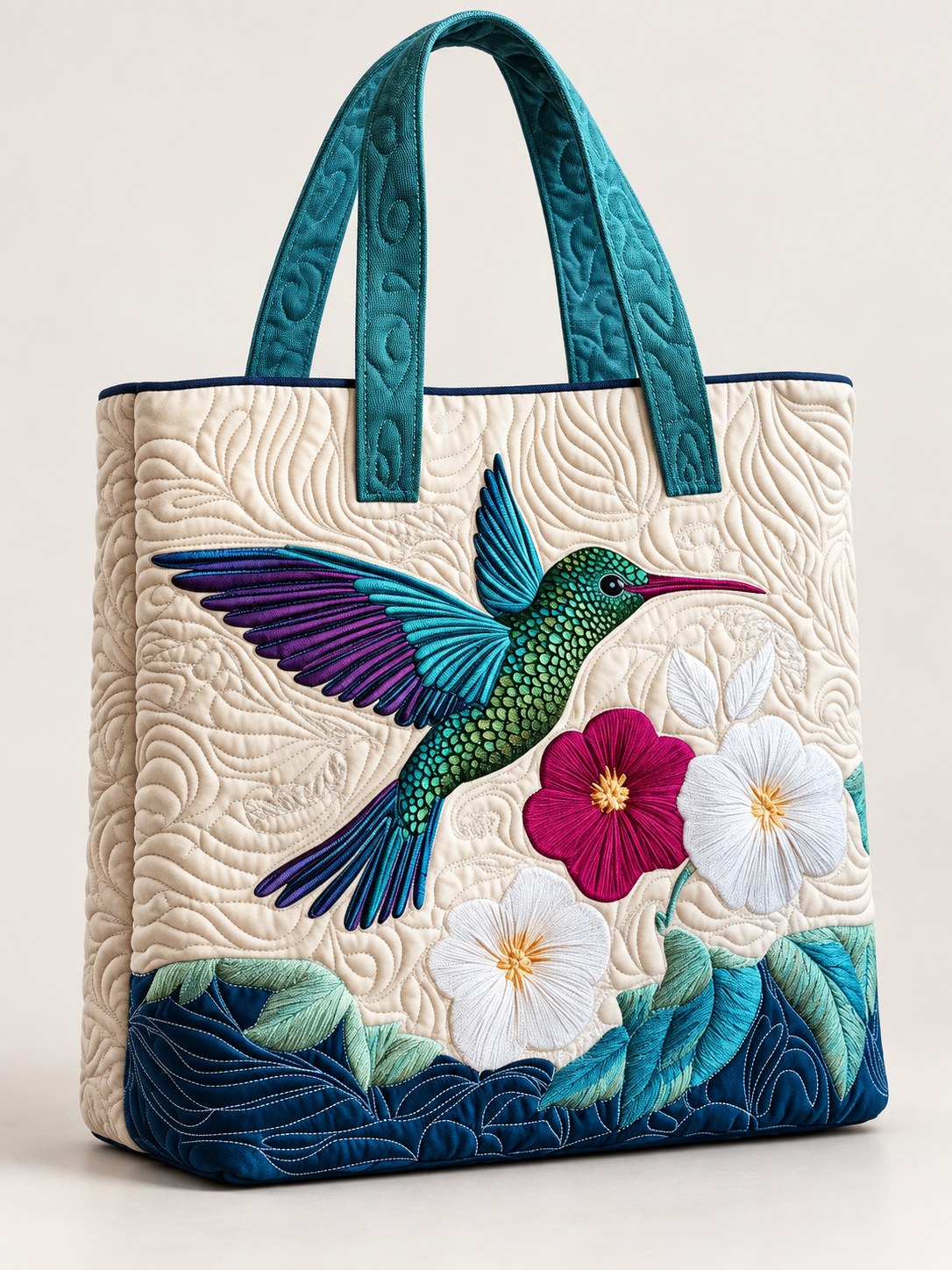 Monica | Stylish Bird Floral Art Tote Bag