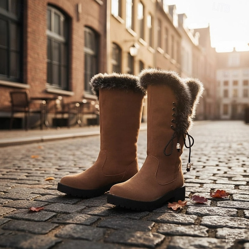Adriana | Fur-Trimmed Knee-High Winter Boots Image