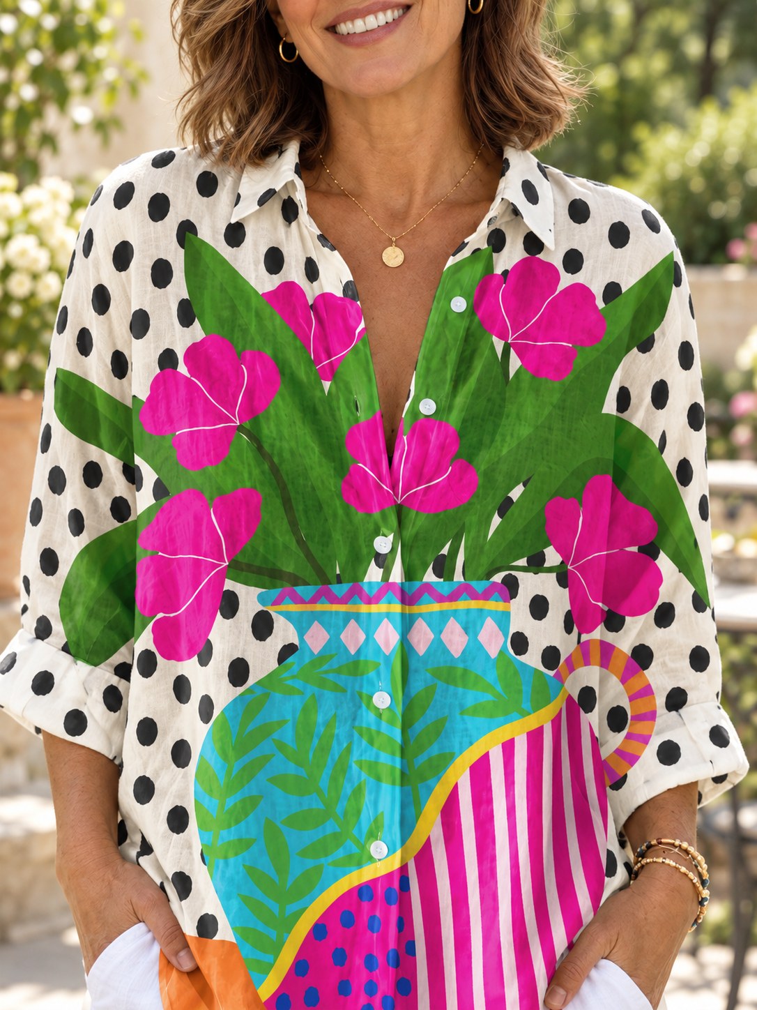 Nancy | Stylish Multicolor Blooming Blouse