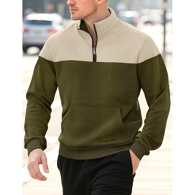 Braxton | Textured Quarter-Zip Sweatshirt Image