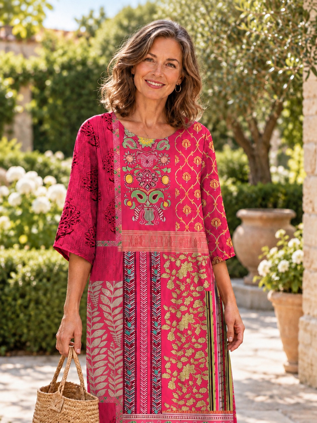 Natalia | Loose-Fit Boho Maxi Dress Image