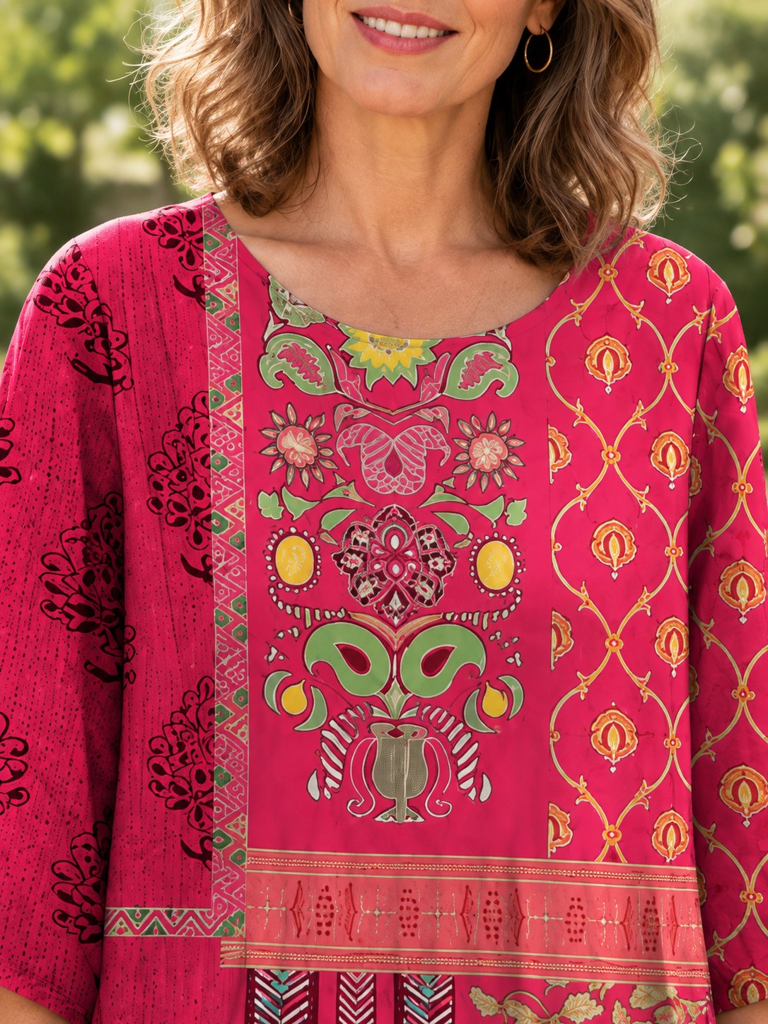 Natalia | Loose-Fit Boho Maxi Dress Image