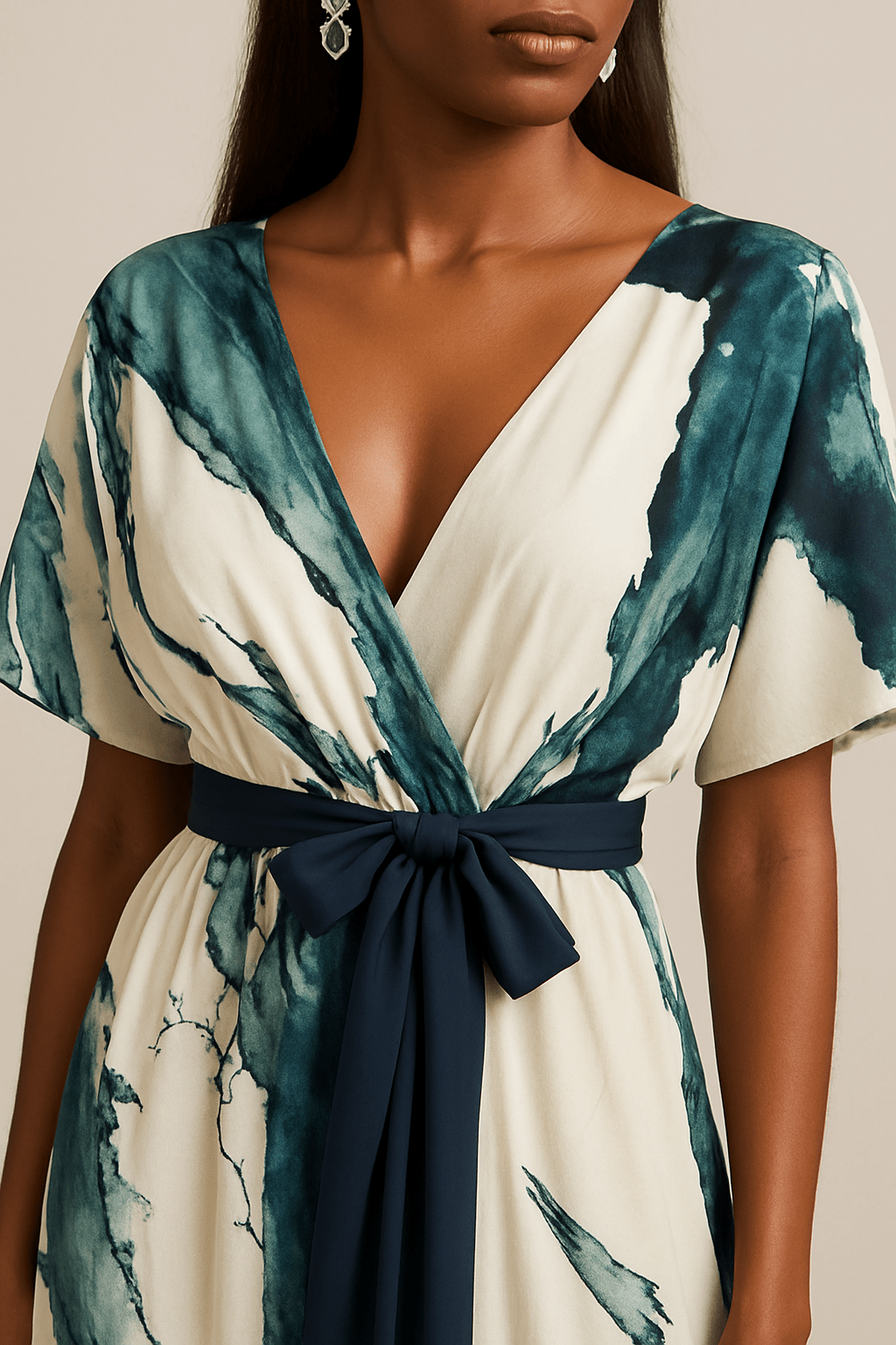 Marissa | Watercolor Print Long Dress Image