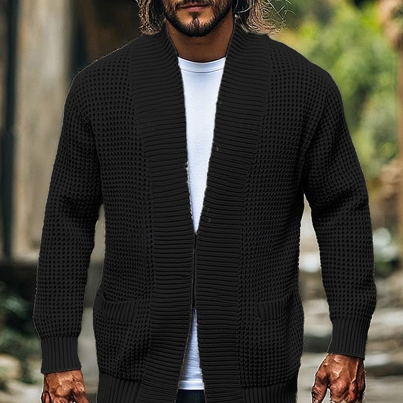 Harrison | Textured Open-Front Cardigan Image