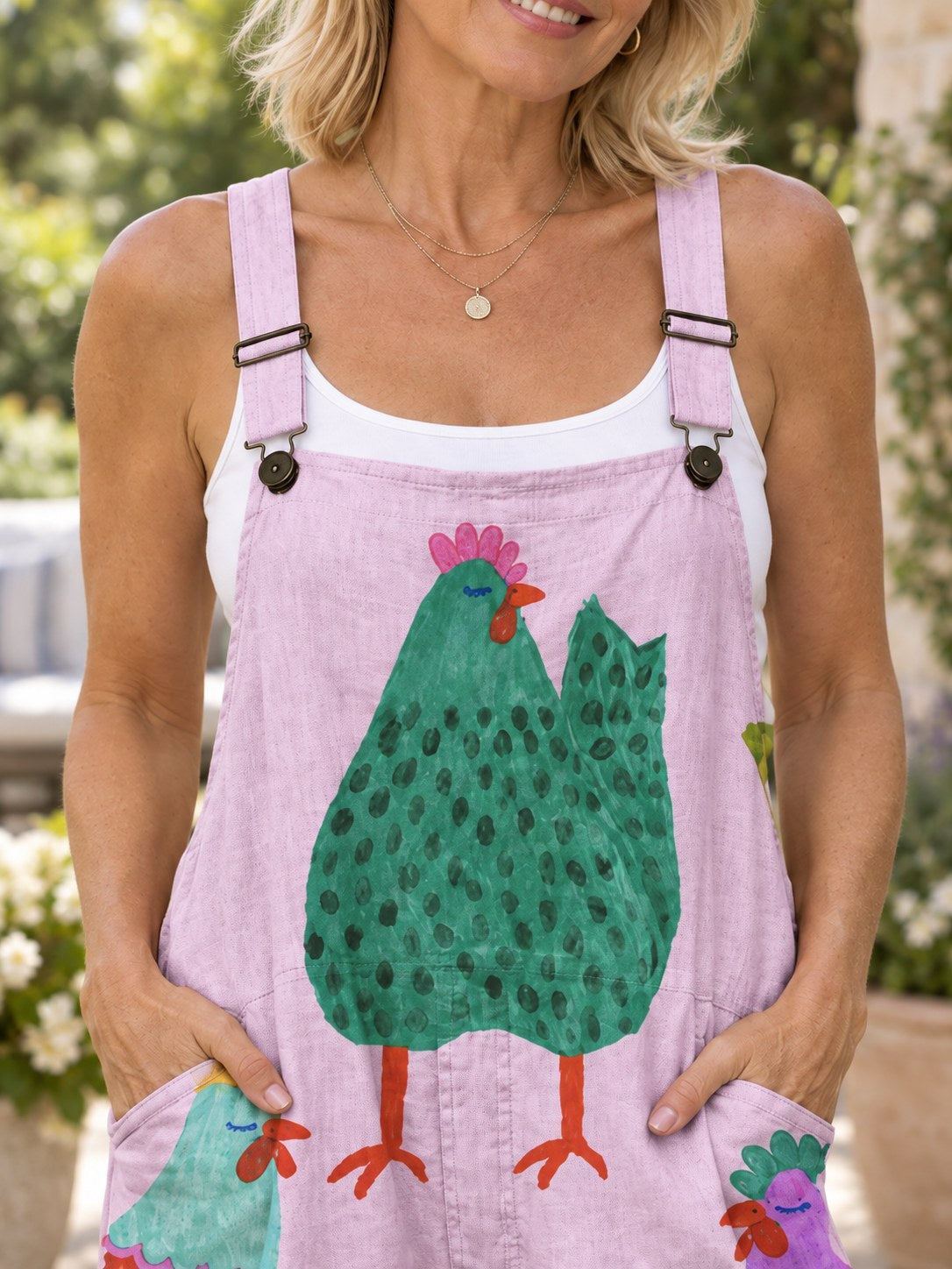 Norma | Comfortable Chicken Art Jumpsuit Image