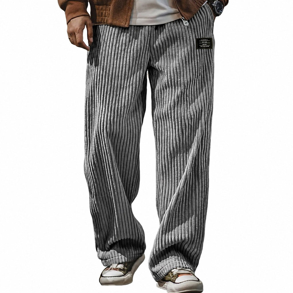 Bryson | Relaxed Ribbed Wide-Leg Pants