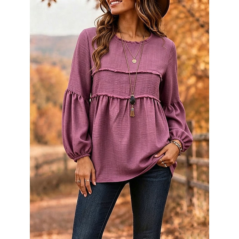 Rebecca | Relaxed Peplum Blouse Image