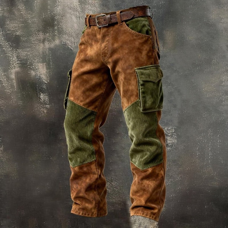 Silas | Rugged Two-Tone Cargo Pants Image
