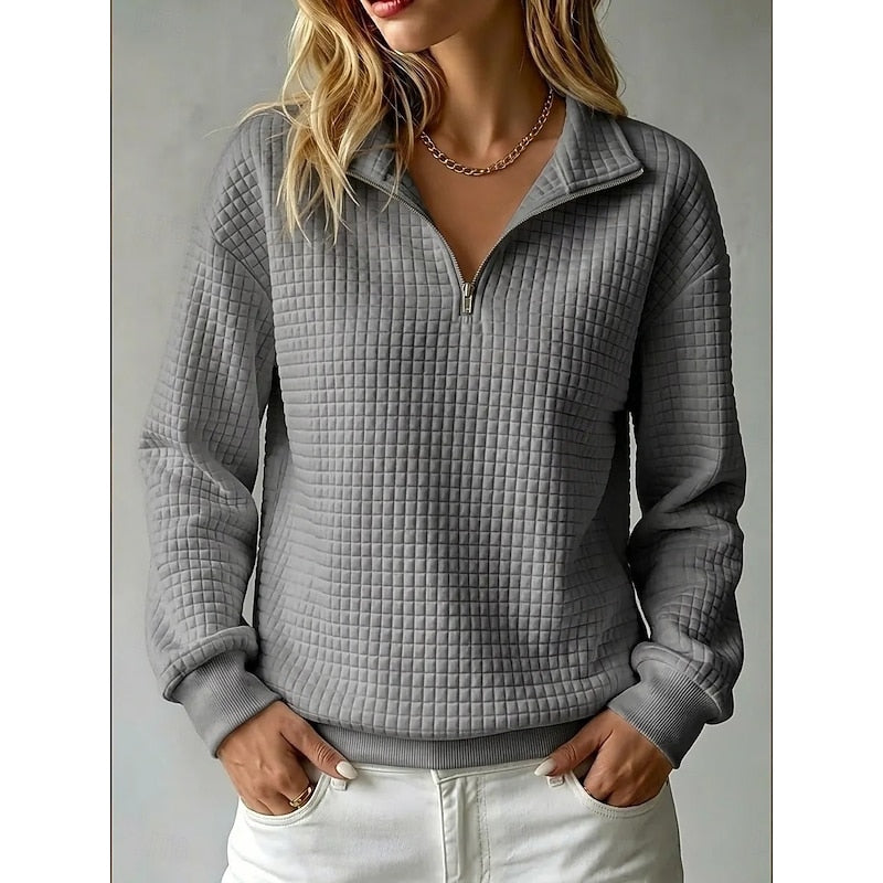 Juliana | Textured Half-Zip Pullover Image