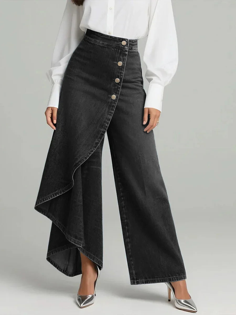 Margaret | Elegant High Waisted Wide-leg Pants Image