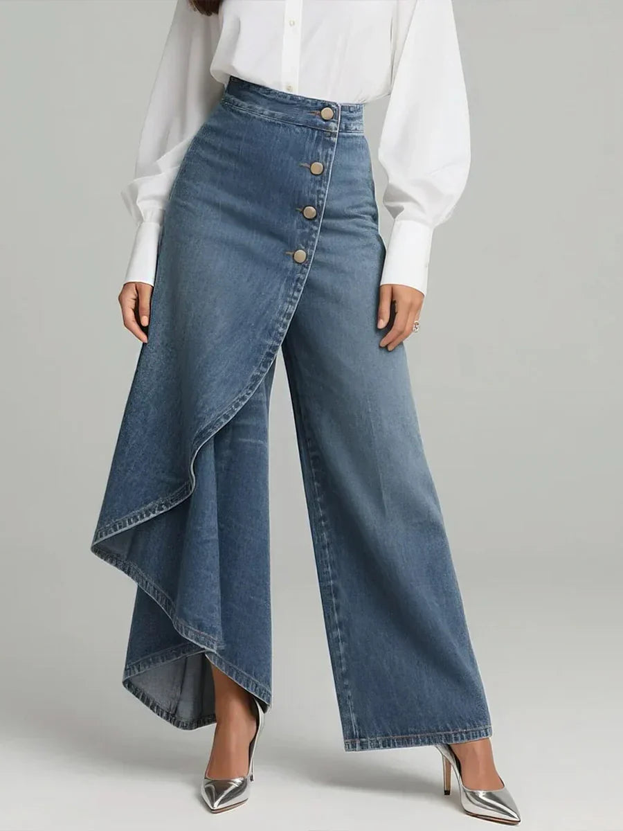 Margaret | Elegant High Waisted Wide-leg Pants Image