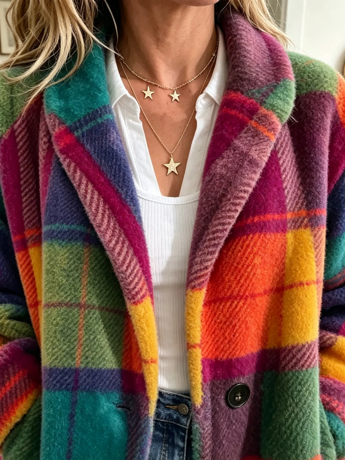 Penelope | Cozy Plaid Jacket Image