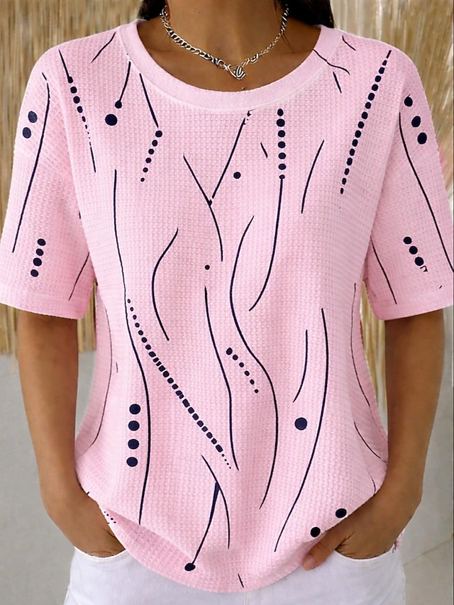 Sylvia | Textured Short-Sleeve Top Image