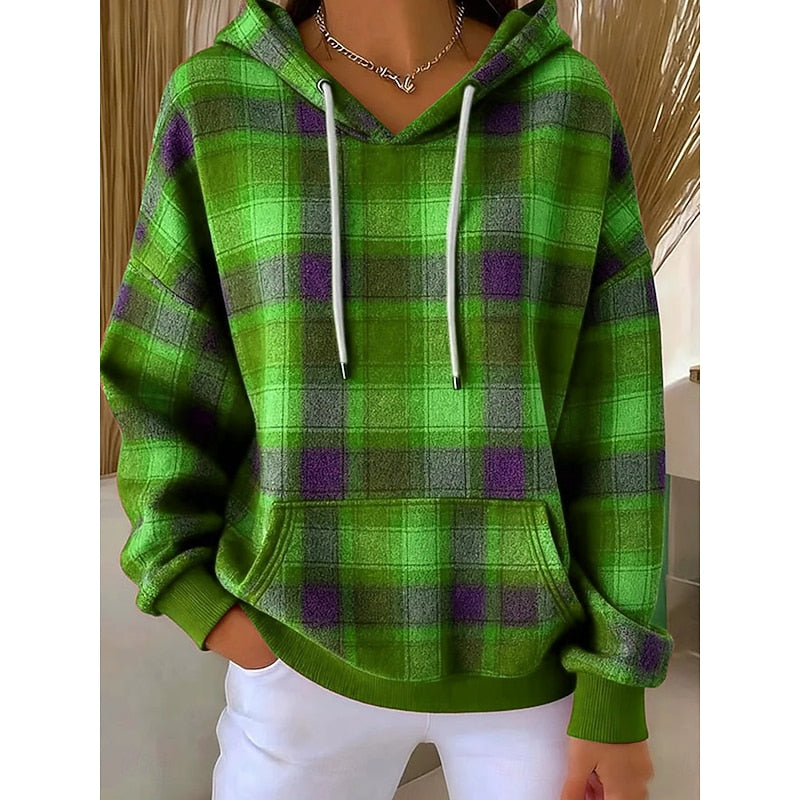 Sadie | Cozy Checked Hoodie Image