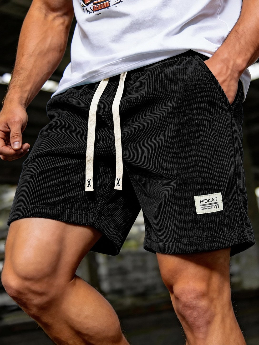 Preston | Relaxed Ribbed Drawstring Shorts