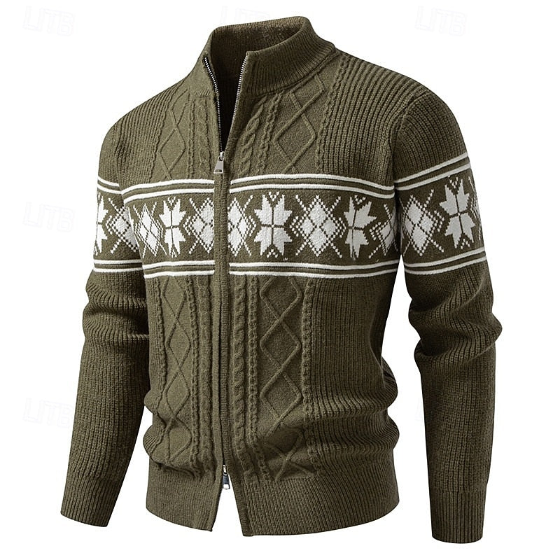 Byron | Fair Isle Zip Cardigan Image