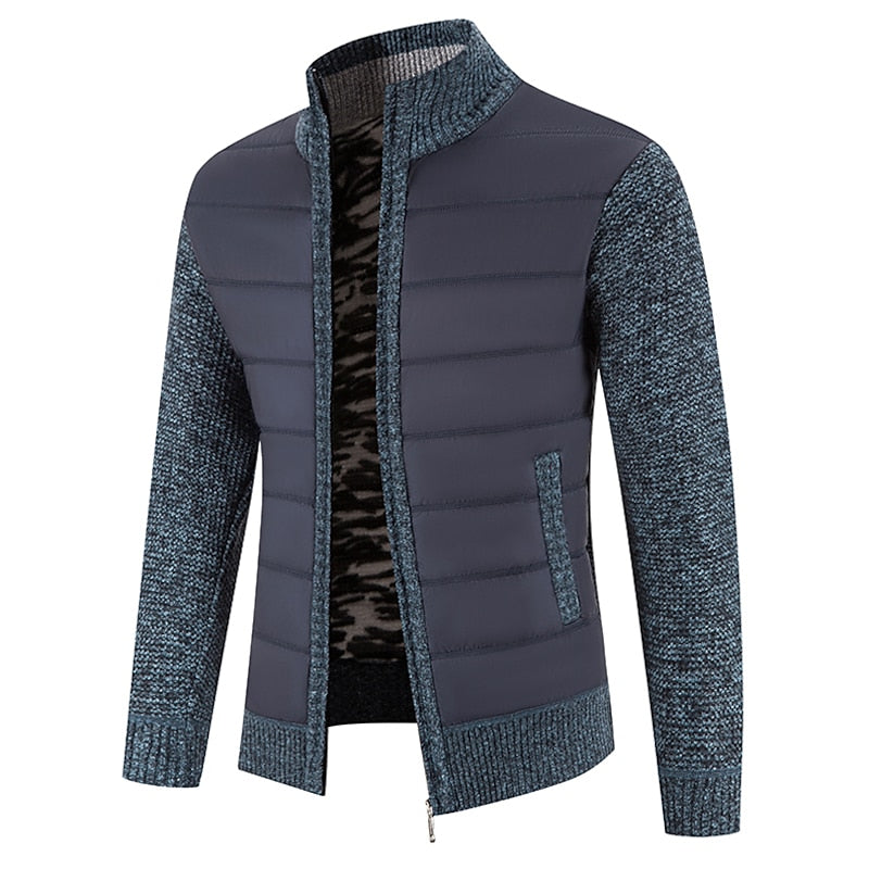 Chester | Zip-Front Stand Collar Cardigan Image