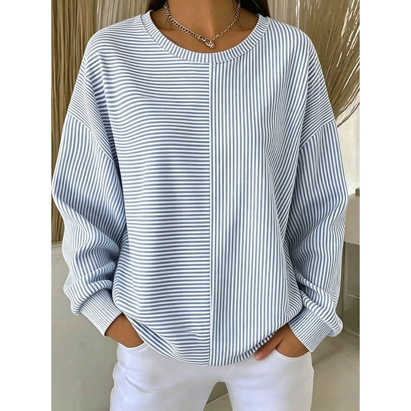 Corinna | Relaxed Striped Sweatshirt Image