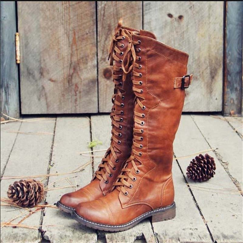 Matilda | Tall Lace-Up Riding Boots Image