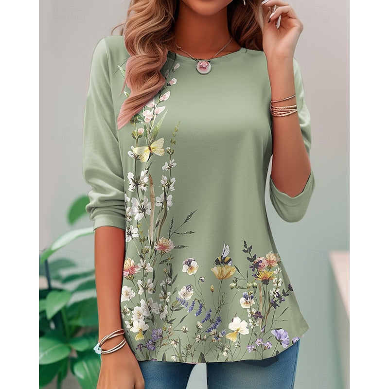 Miriam | Floral Long-Sleeve Top Image