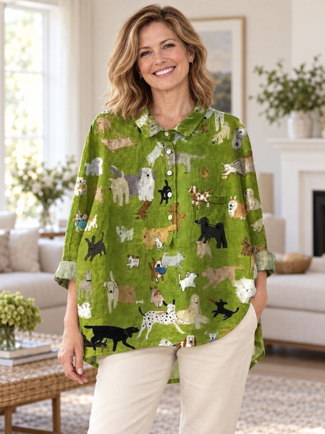 Rochelle | Modern Animal Print Blouse