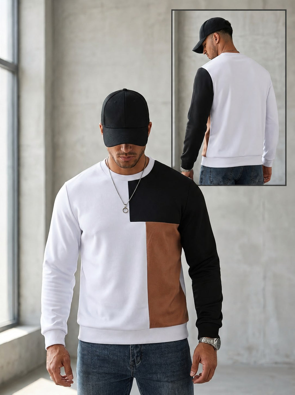 Ronald | Modern Colour-Block Sweatshirt