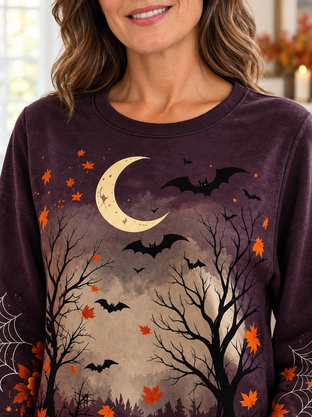 Rosalyn | Halloween Moonlit Pumpkin Sweatshirt