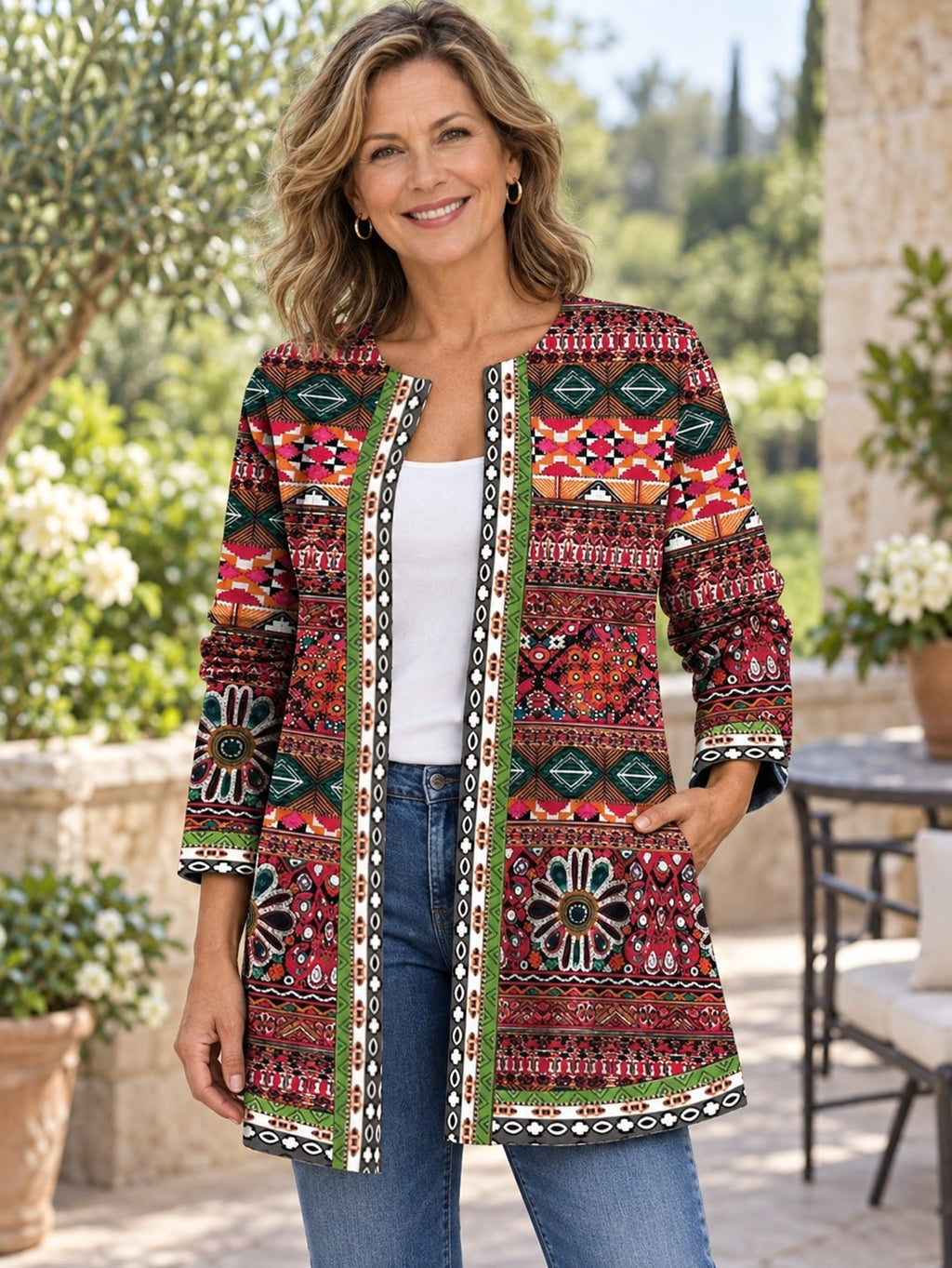 Rosetta | Artisan Open-Front Jacket