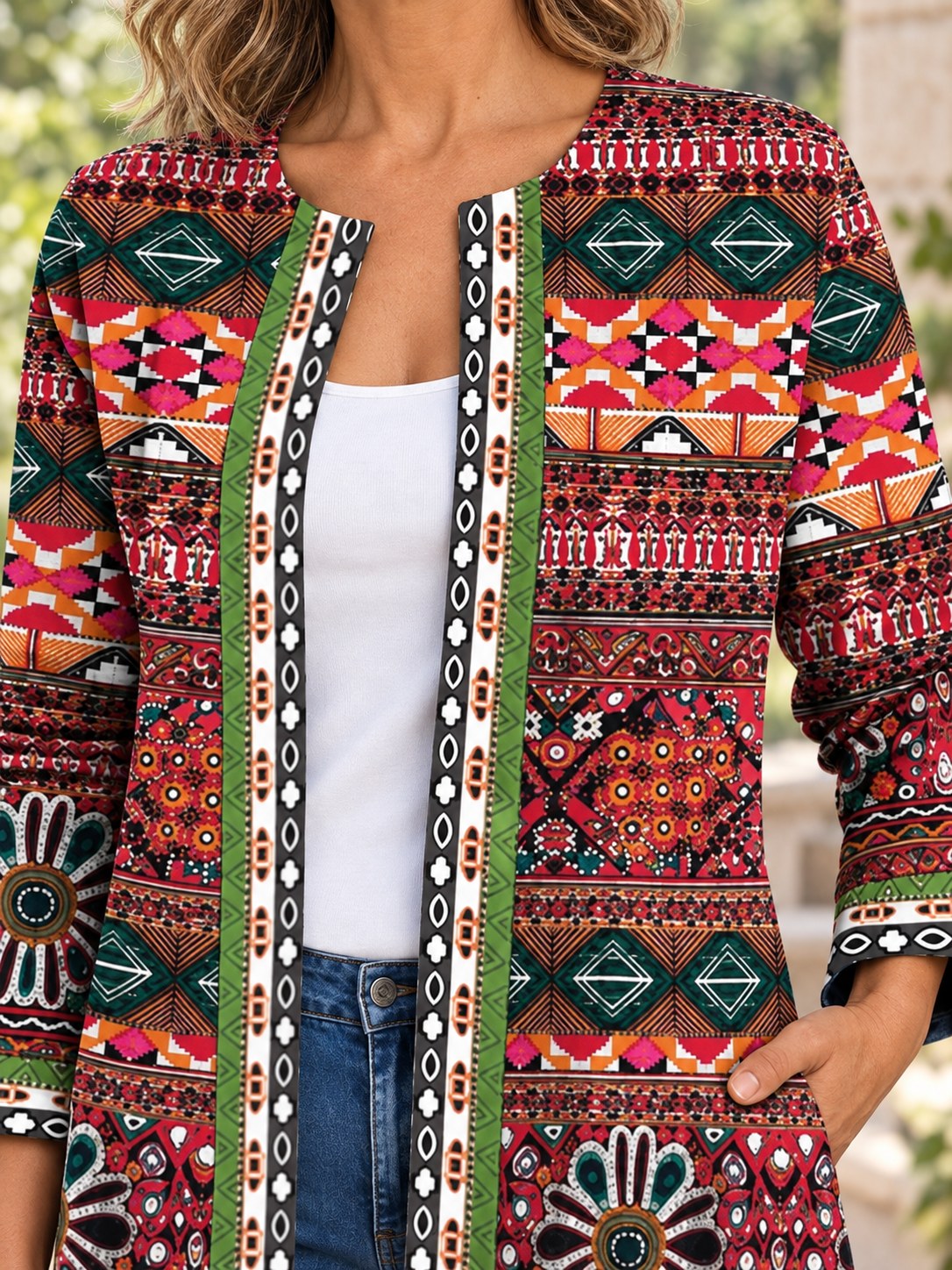 Rosetta | Artisan Open-Front Jacket