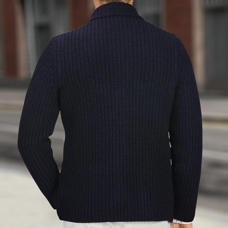 Callen | Ribbed Stand-Collar Cardigan Image