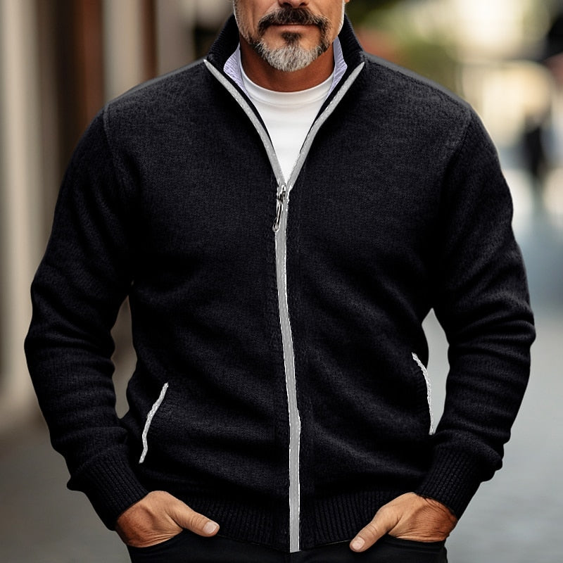 Howard | Stand-Collar Zip Cardigan Image