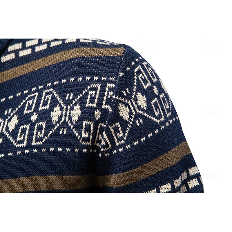 Fraser | Fair Isle Zip-Up Christmas Cardigan Image