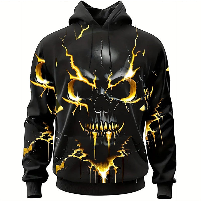 Cyrus | Halloween Skull Graphic Hoodie Image