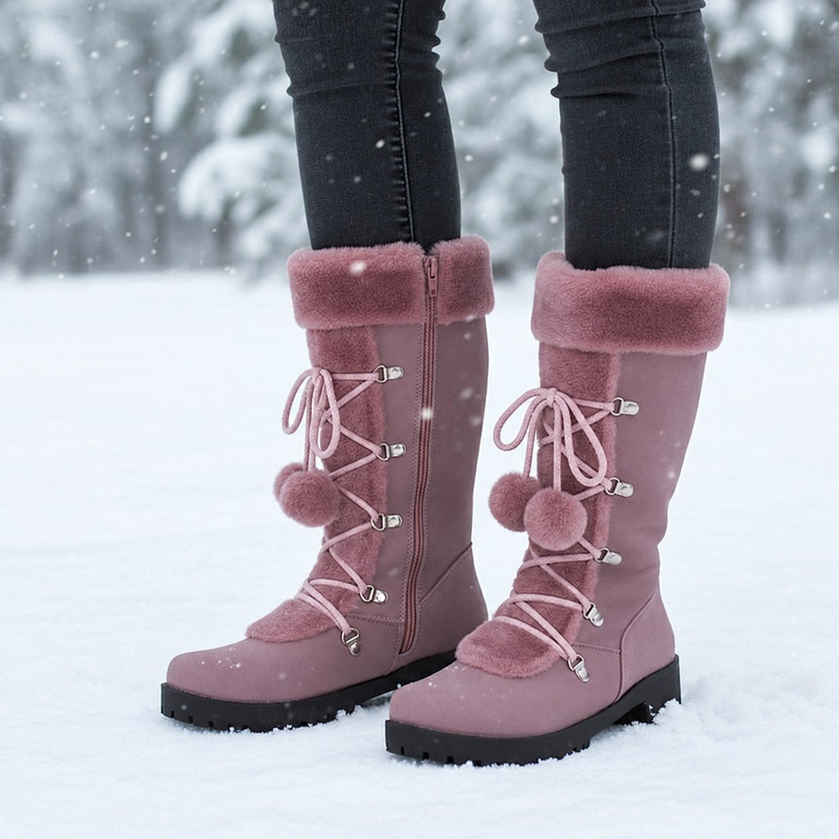 Sabrina | Cozy Lace-Up Winter Boots Image