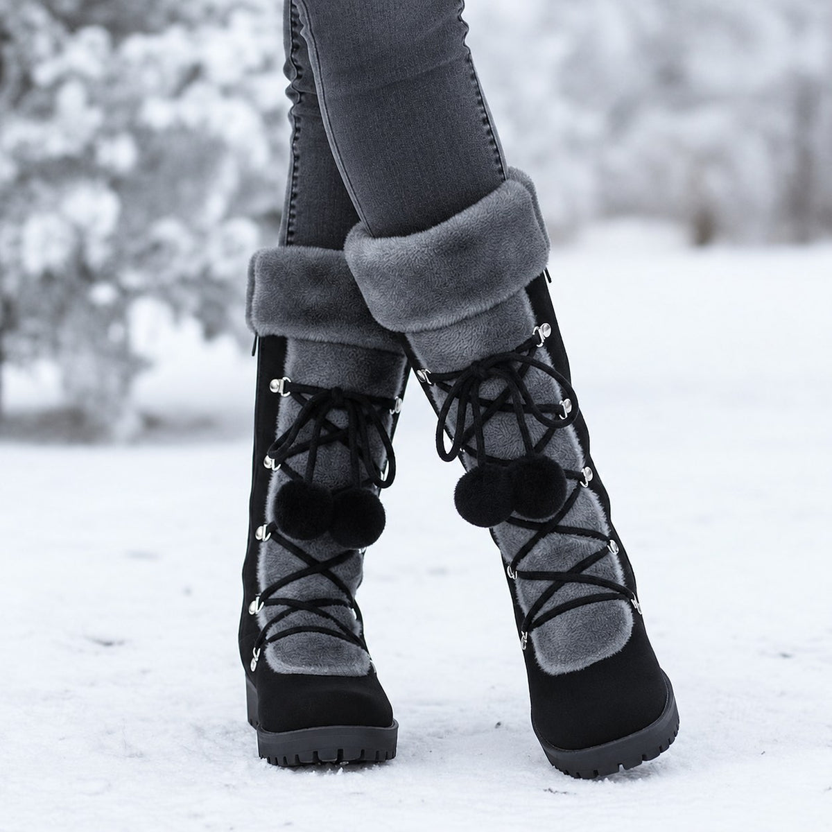 Sabrina | Cozy Lace-Up Winter Boots Image