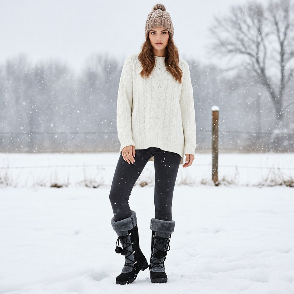 Sabrina | Cozy Lace-Up Winter Boots
