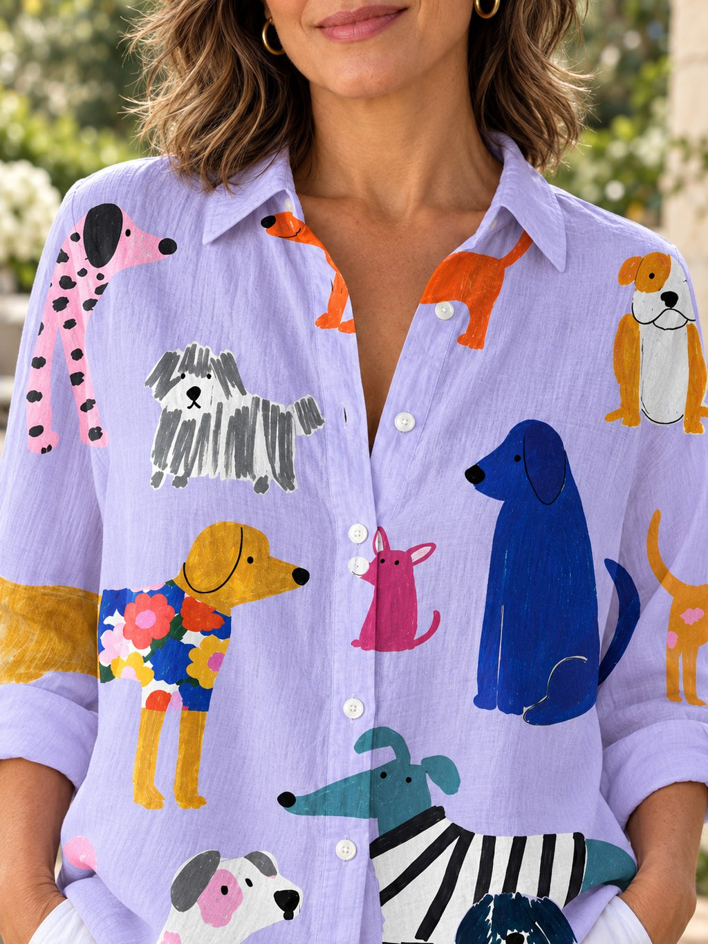 Sandra | Everyday Dog Design Button Blouse
