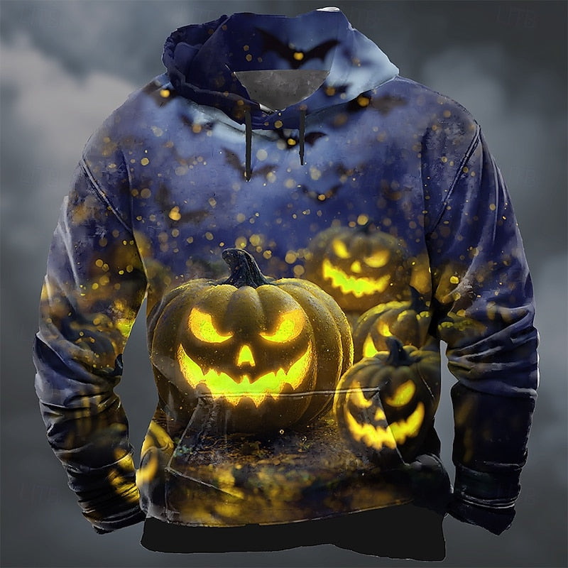 Barnaby | Halloween Pumpkin Print Hoodie Image