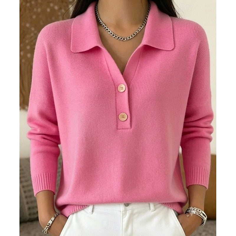 Eliza | Refined Collared Button Pullover Image