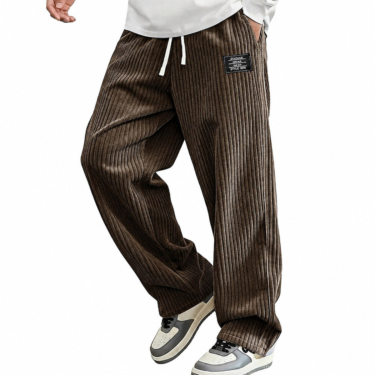 Damian | Relaxed Ribbed Comfort Pants Image