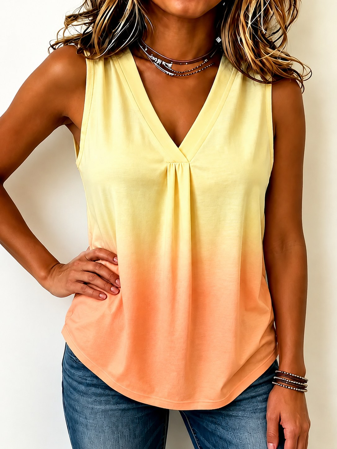 Brooke | Elegant V-Neck Tank Top Image